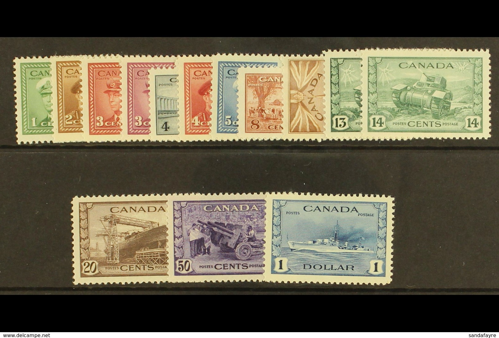 1942 War Effort Set Complete, SG 375/88, Very Fine Mint. (14 Stamps) For More Images, Please Visit Http://www.sandafayre - Other & Unclassified