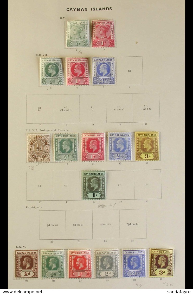 1900-1935 VERY FINE MINT COLLECTION Presented On Printed Pages. Includes An ALL DIFFERENT Range With KEVII To 1s, KGV 19 - Kaimaninseln