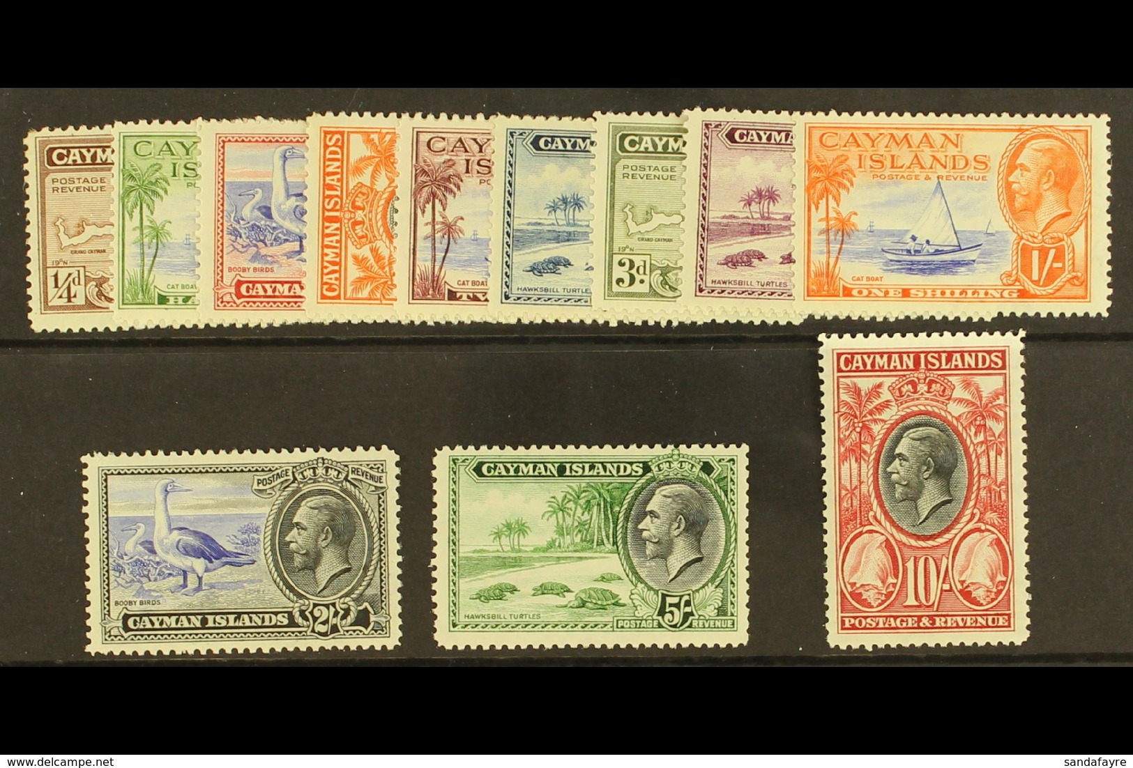 1935 Pictorial Definitives Complete Set, SG 96/107, Fine Mint. (12 Stamps) For More Images, Please Visit Http://www.sand - Cayman (Isole)