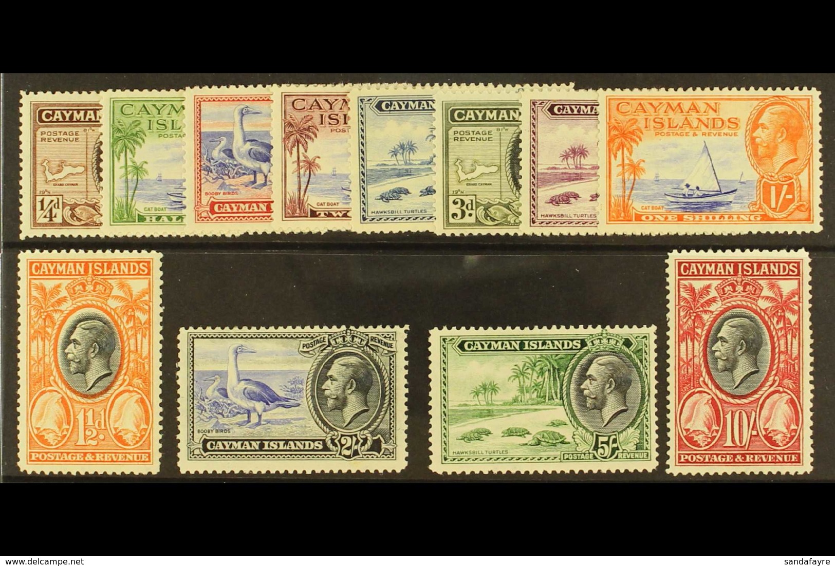 1935 Pictorials Set Complete, SG 96/107, Mint Lightly Hinged (12 Stamps) For More Images, Please Visit Http://www.sandaf - Cayman (Isole)