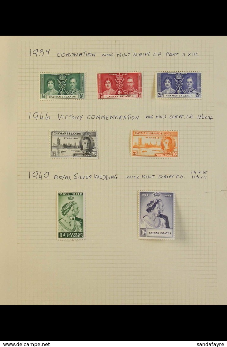 1937-50 FINE MINT KGVI COLLECTION On Pages, Incl. 1938-48 Set Plus Shades Etc To Both 2s, 10s X3, 1950 Set (top Three Va - Cayman (Isole)