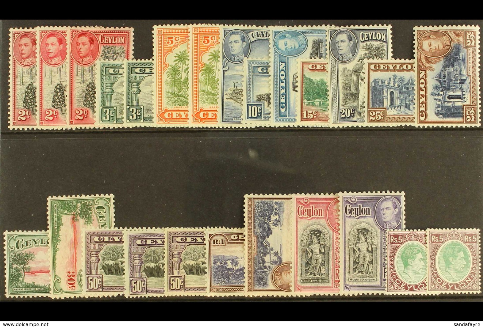1938-49 MINT DEFINITIVES COLLECTION. An All Different, Fine Mint Selection Of The Pictorial Definitive Set, SG 386/97a W - Ceylon (...-1947)