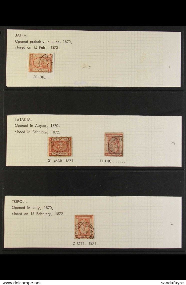 EGYPT USED ABROAD - THE LEVANT. A Lovely Quad Of 1867 To 1879 Egyptian Pyramid Stamps Cancelled By Cds's From The Egypti - Sonstige & Ohne Zuordnung