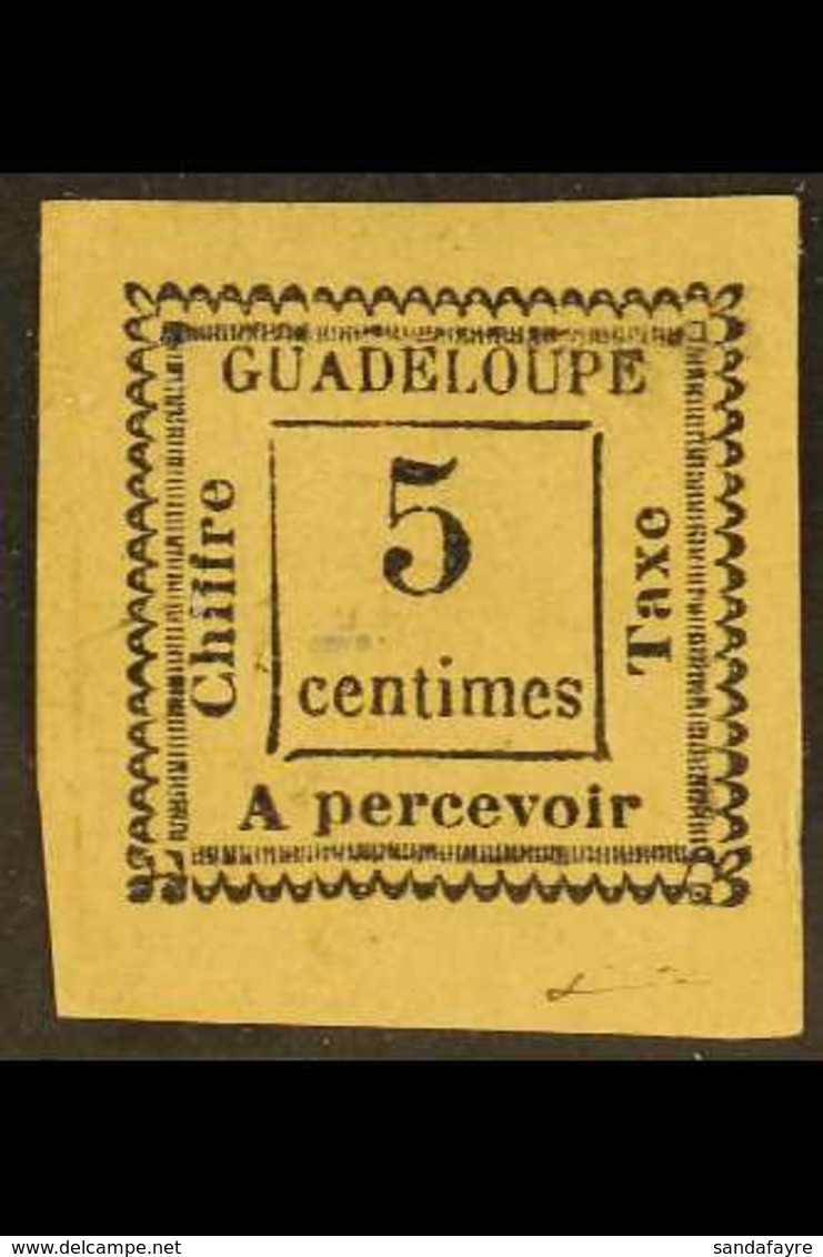 GUADELOUPE POSTAGE DUE 1884 5c Black Type IX From The Fourth Printing (position 15 In The Transfer Block Of 15), Maury 6 - Sonstige & Ohne Zuordnung