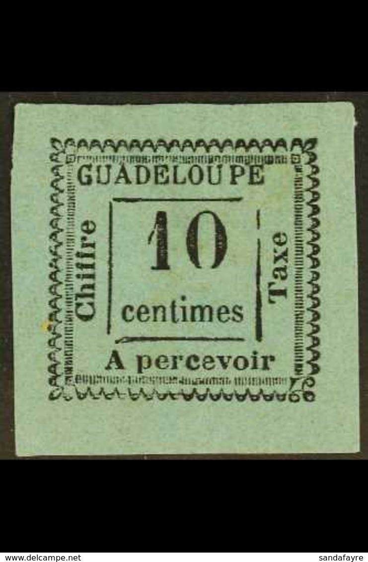 GUADELOUPE POSTAGE DUE 1884 10c Black On Blue Type VI From The Fourth Printing (position 11 In The Transfer Block Of 15) - Sonstige & Ohne Zuordnung