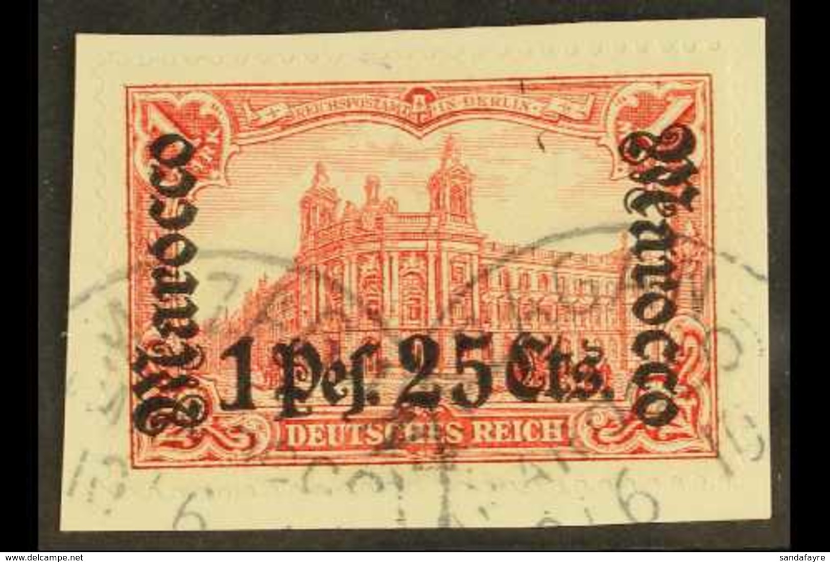 OFFICES IN MOROCCO 1906 1p 25 On 1m Carmine, Mi 43, Superb Used On Piece With Mazagan Cds Cancels. For More Images, Plea - Other & Unclassified