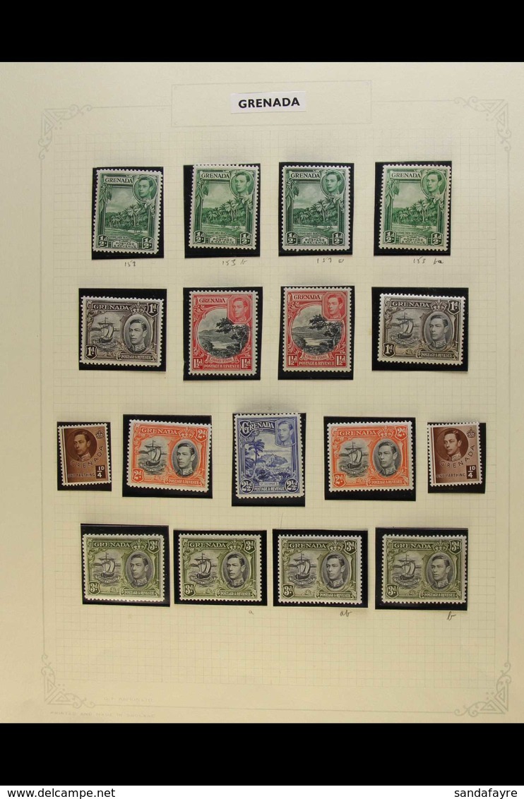 1937-1951 KGVI  VERY FINE MINT Collection In Hingeless Mounts On Leaves. With 1938-52 Definitives All Values Plus Many A - Grenade (...-1974)