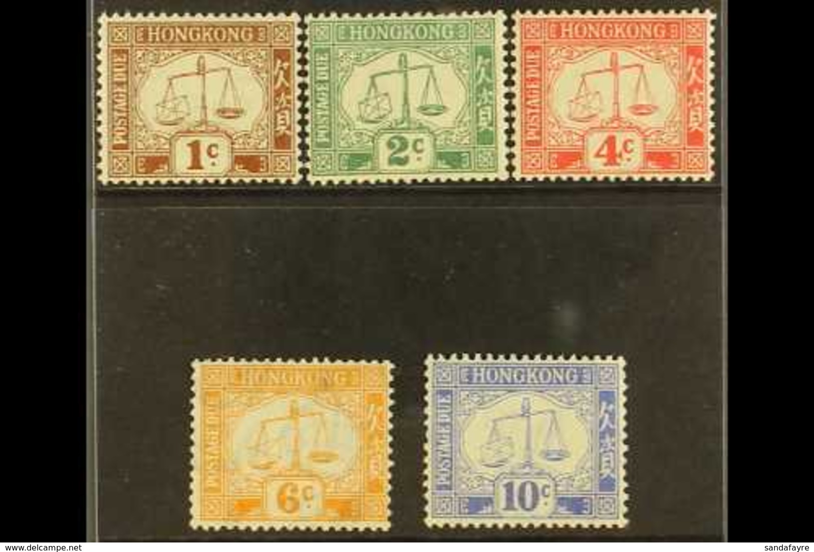 POSTAGE DUES 1923 Wmk Upright Complete Set, SG D1/5, Very Fine Mint, Fresh. (5 Stamps) For More Images, Please Visit Htt - Altri & Non Classificati