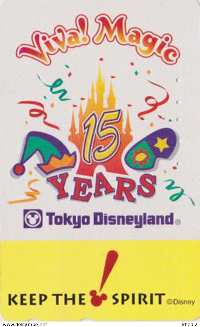 Rare Télécarte Japon / 110-016 - DISNEY - DISNEYLAND 15 Years * VIVA MAGIC * Japan Phonecard - Disney