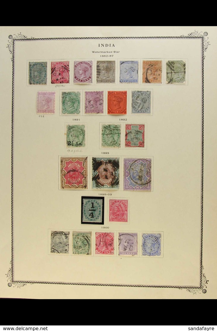 1882-1902 QUEEN VICTORIA COLLECTION Includes 1882-90 Set To 1r Slate Mostly Used, 1891 2½a On 4½a With Neat "BAGDAD" Can - Other & Unclassified