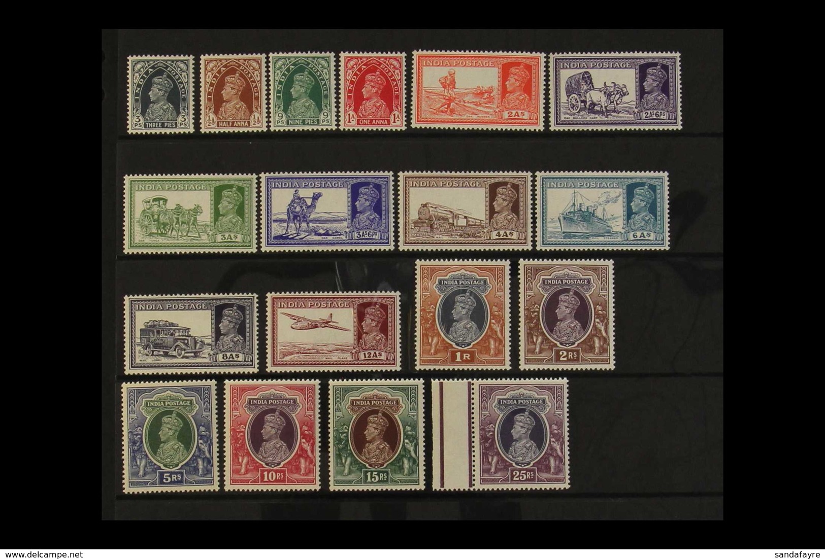 1937-40 Complete KGVI Set, SG 247/264, Superb Never Hinged Mint With White Gum. (18 Stamps) For More Images, Please Visi - Altri & Non Classificati