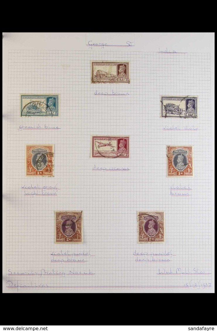 1937-52 KGVI VERY FINE USED - SPECIALISED COLLECTION Displayed Neatly In An Album, This Fine Collection Shows Very Fine  - Sonstige & Ohne Zuordnung