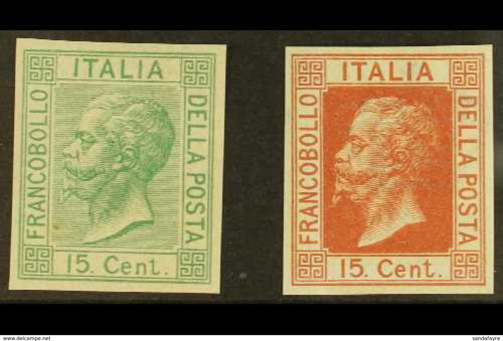 1867 PROOFS 15c Green (lined Background) And 15c Brown (solid Background) Proofs For The Unadopted Design, Very Fine And - Ohne Zuordnung