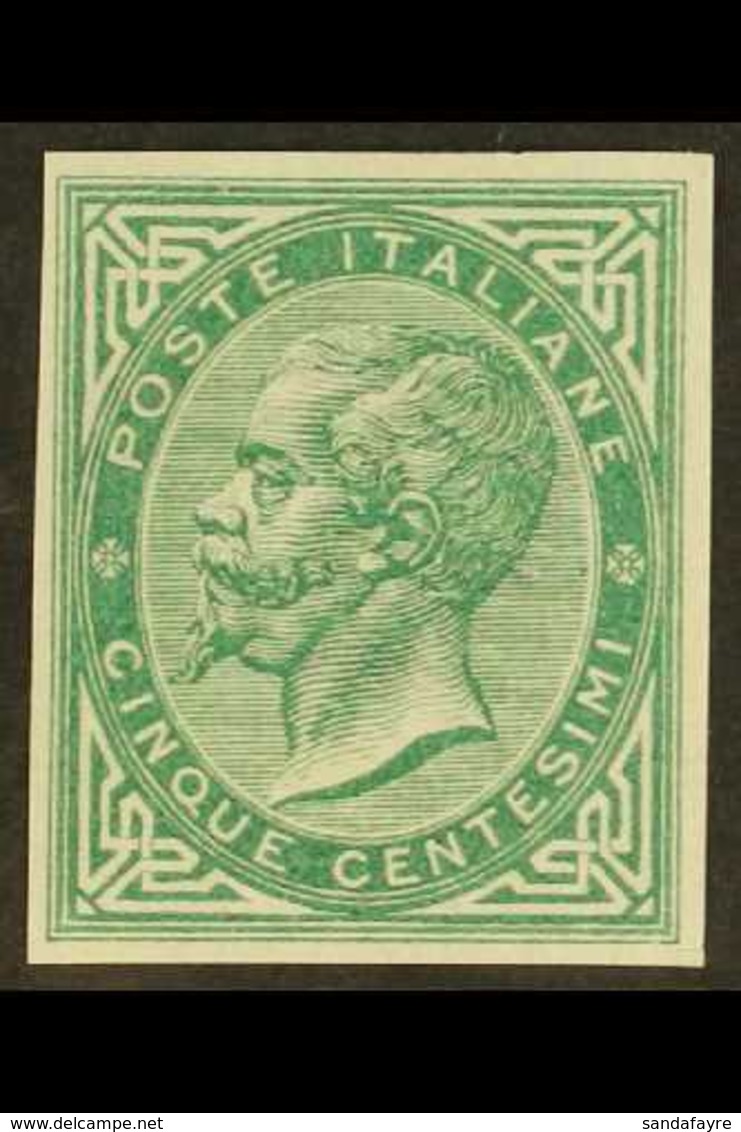 1886 PROOF 5c Green, Imperf, Proof On Gummed Paper, Sass P11, Very Fine And Fresh, Signed A Diena. For More Images, Plea - Non Classificati