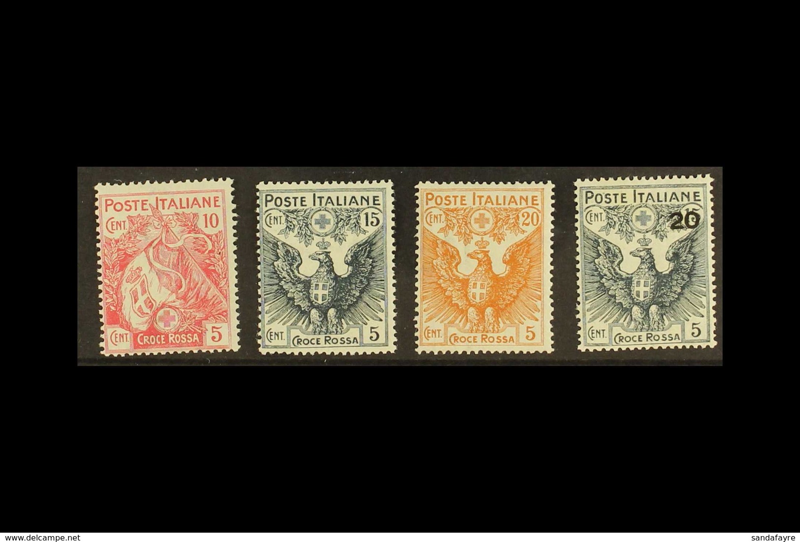 1915 Red Cross Complete Set, Sassone 102/5, Mi 120/3, Never Hinged Mint (4 Stamps). For More Images, Please Visit Http:/ - Unclassified