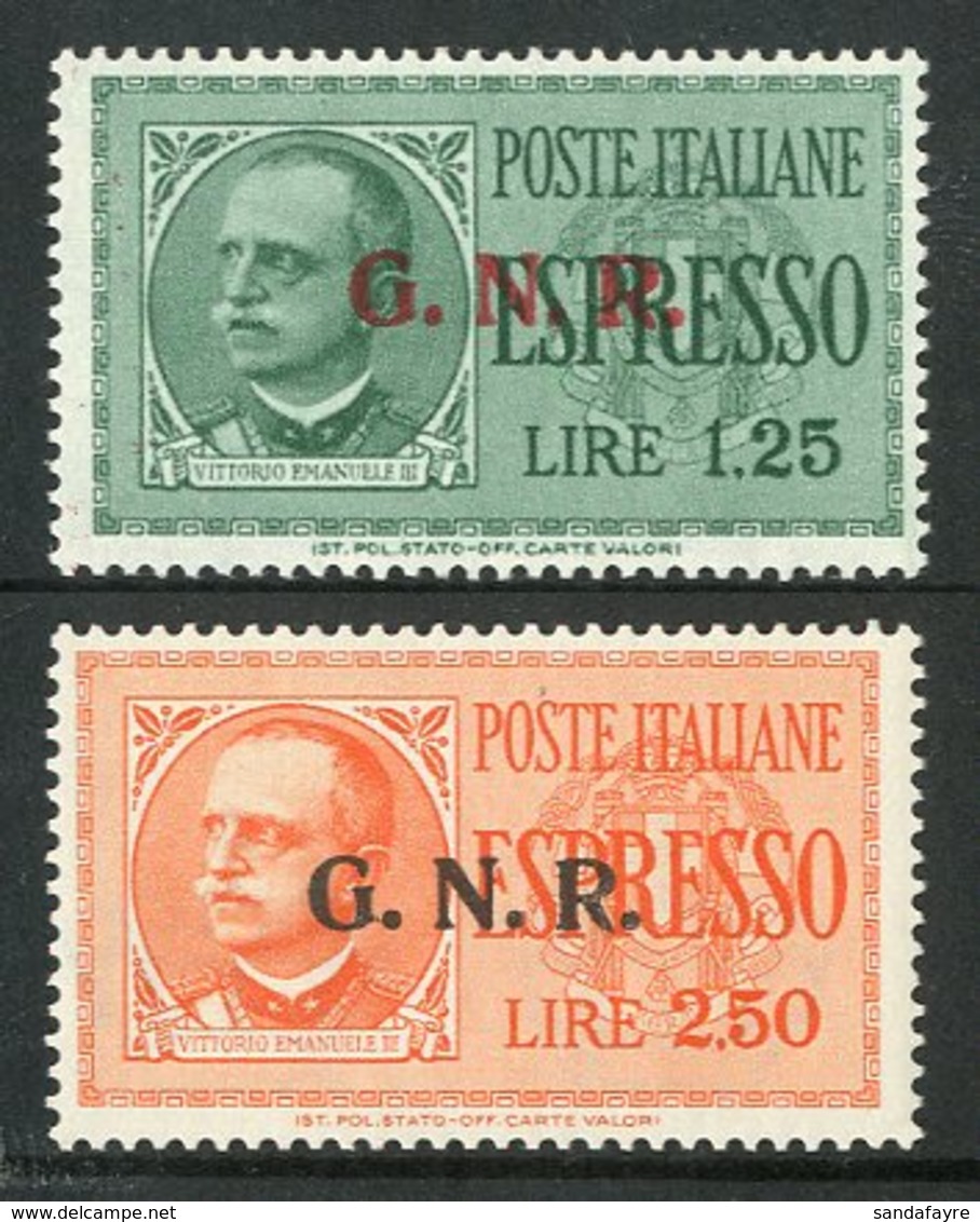 R.S.I 1944 Express Pair Ovptd Type II, Sass S1804a, Superb NHM. (2 Stamps) For More Images, Please Visit Http://www.sand - Ohne Zuordnung