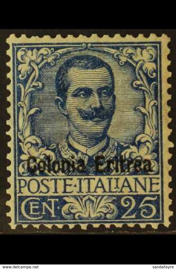 ERITREA 1903 25c Blue Overprint (SG 24, Sassone 24), Fine Mint, Very Fresh. For More Images, Please Visit Http://www.san - Other & Unclassified