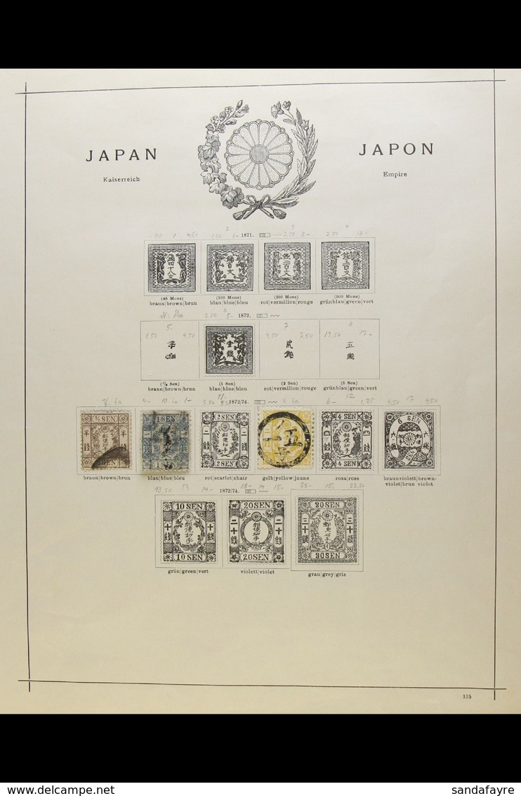 1872-1913 FINE USED COLLECTION On Pages, All Different, Inc 1872 ½s & 1s, 1874 2s Syll 16, 1875 4s Syll 1, 1875-76 2s, 1 - Altri & Non Classificati