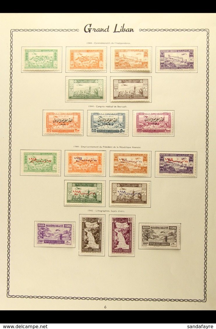 1938-45 FINE MINT AIR POST STAMPS Includes 1938 10p 10th Anniv (both Perfs), 1938 10th Anniv Miniature Sheet, 1944 Indep - Libanon