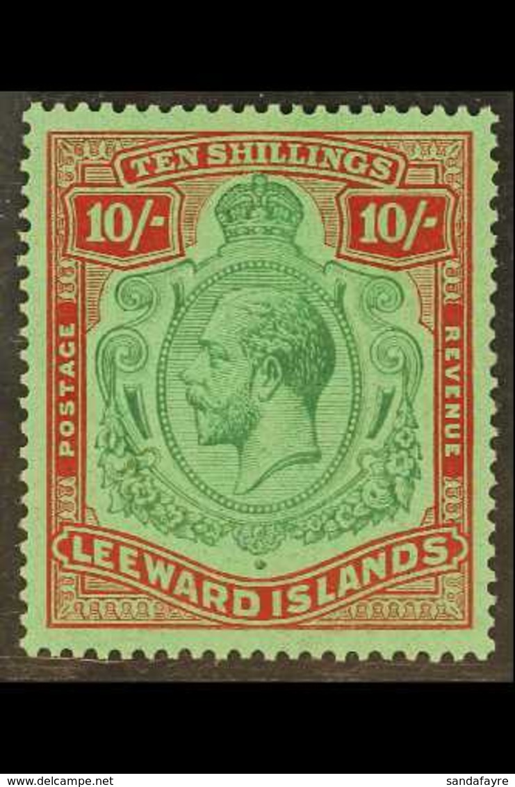 1921-32 10s Green & Red/green, SG 79, Very Fine, Lightly Hinged Mint For More Images, Please Visit Http://www.sandafayre - Leeward  Islands