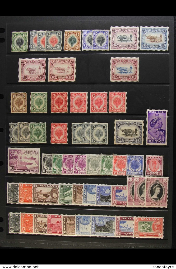 KEDAH 1912-71 MINT / NHM Duplicated Assembly (mostly Mint) With Values Seen To $2. (70+ Stamps) For More Images, Please  - Altri & Non Classificati