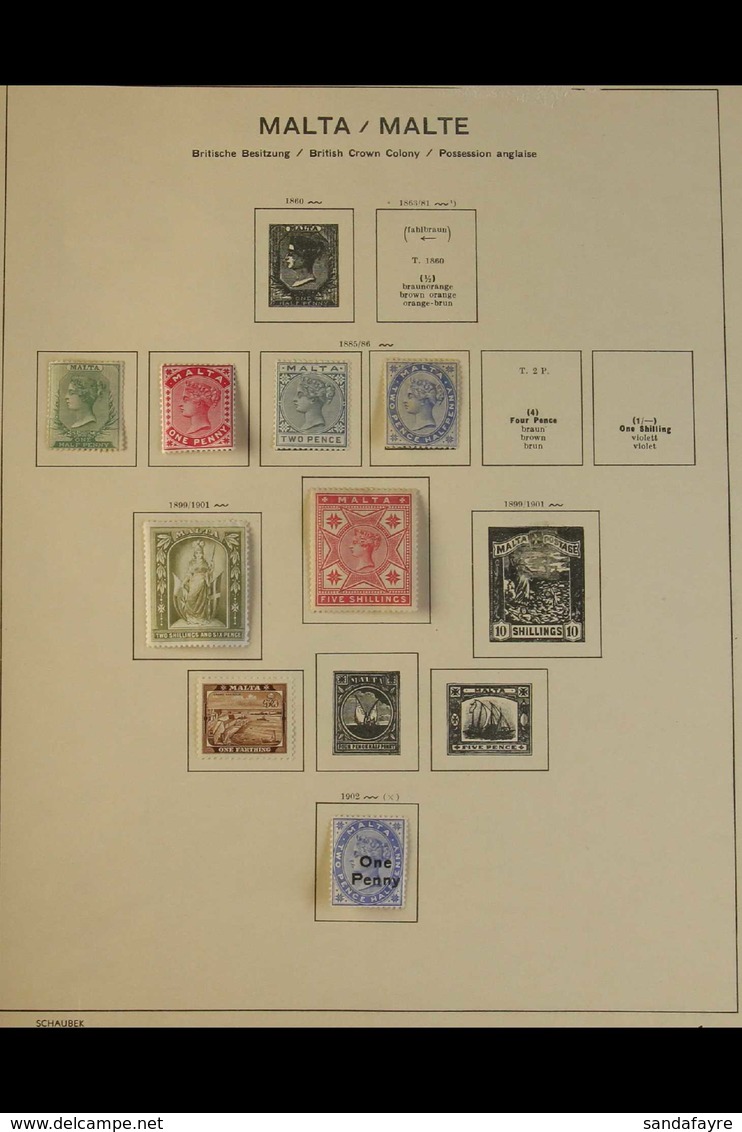 1885-1973 FINE MINT COLLECTION Presented In A Printed Album, We See A Lovely, Clean Collection, Note 1885-90 ½d, 1d, 2d  - Malta (...-1964)