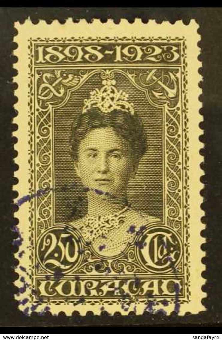 CURACAO 1923 2.50g Olive-black Silver Jubilee (SG 103, NVPH 80A), Very Fine Used. For More Images, Please Visit Http://w - Other & Unclassified