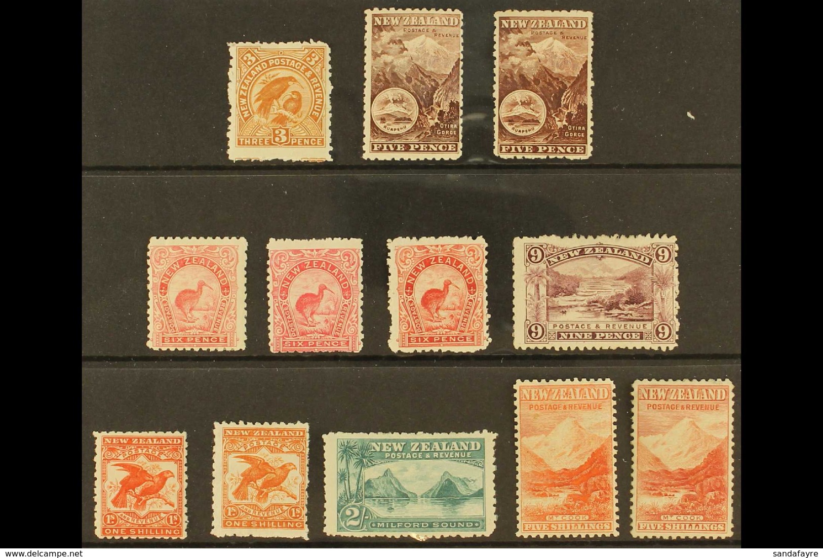 1899-1903 Pictorial Defins, Mint Group, Perf.11, Thick, Soft "Pirie" Paper, No Watermark, 3d Yellow-brown, 5d Both Shade - Other & Unclassified