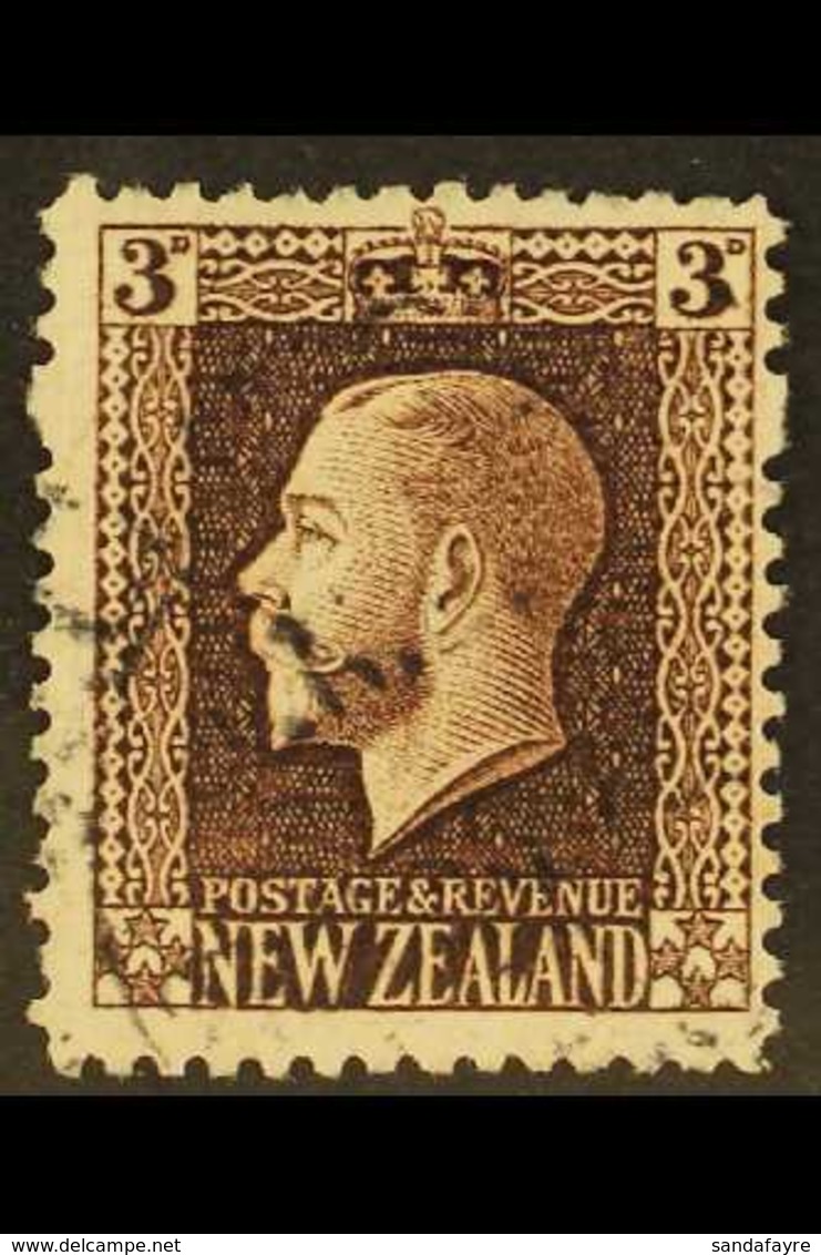 1915-30 3d Chocolate, Perf 14 X 13½, No Watermark, SG 433a, Very Fine Used. For More Images, Please Visit Http://www.san - Other & Unclassified