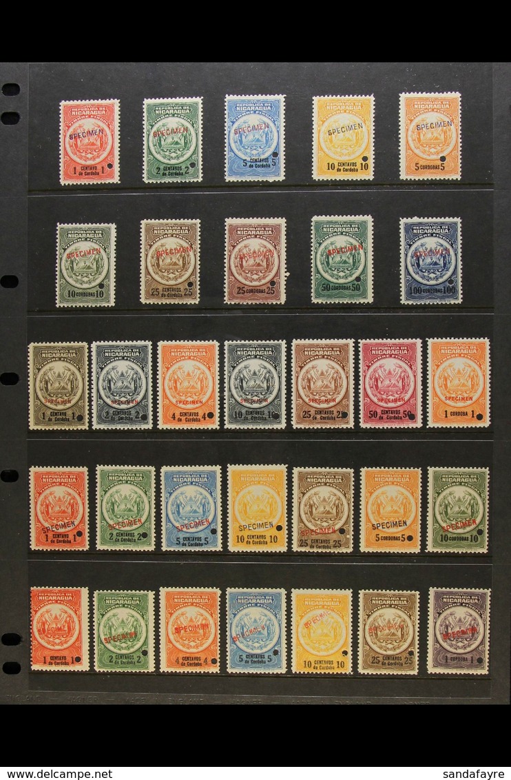 REVENUE STAMPS - "SPECIMEN" COLLECTION An Attractive Selection From The American Bank Note Company Archives, Variously O - Nicaragua