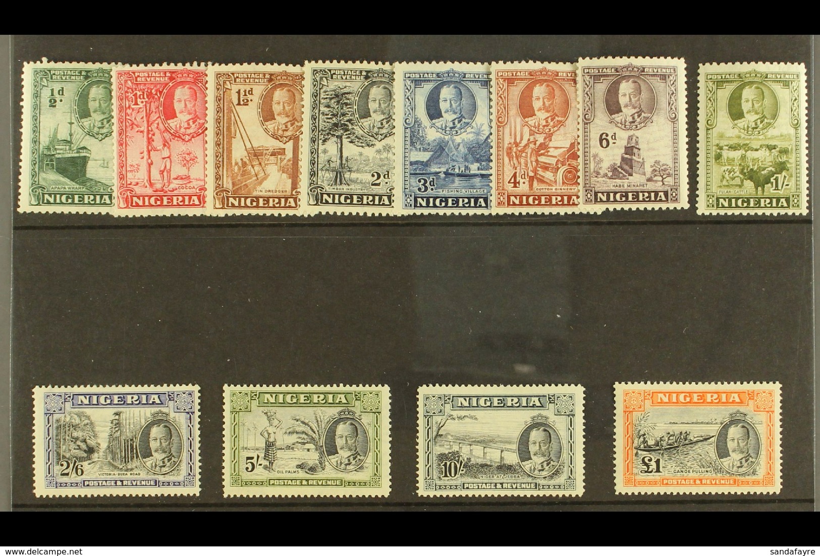 1936 KGV Pictorial Definitive Set, SG 34/45, Very Fine Mint. (12 Stamps) For More Images, Please Visit Http://www.sandaf - Nigeria (...-1960)