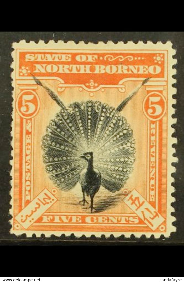 1897-1902 5c Black & Orange Vermillion, SG 100, Fine Mint For More Images, Please Visit Http://www.sandafayre.com/itemde - Nordborneo (...-1963)