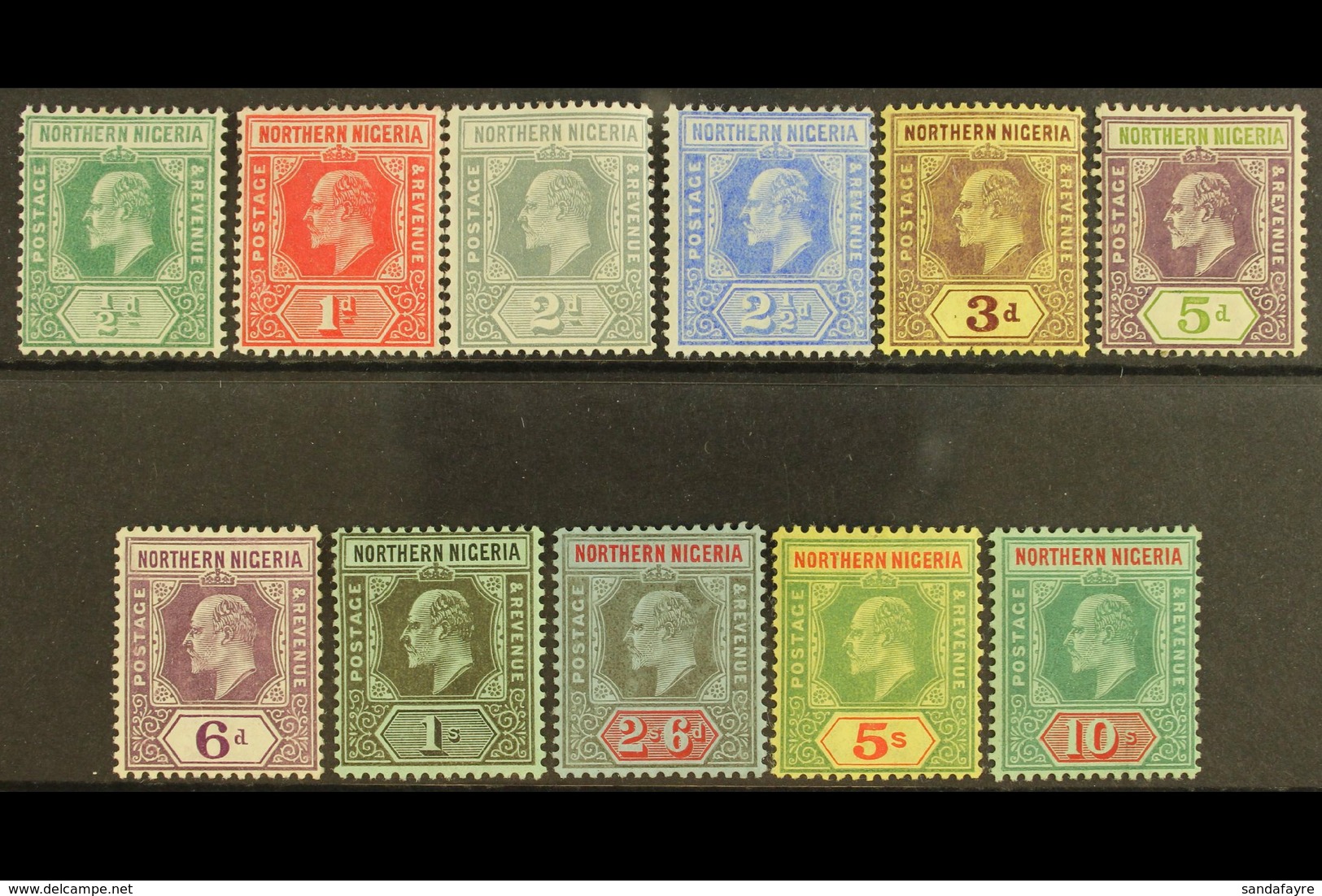 1910-11 KEVII Definitives Complete Set, SG 28/39, Very Fine Mint. (11 Stamps) For More Images, Please Visit Http://www.s - Nigeria (...-1960)