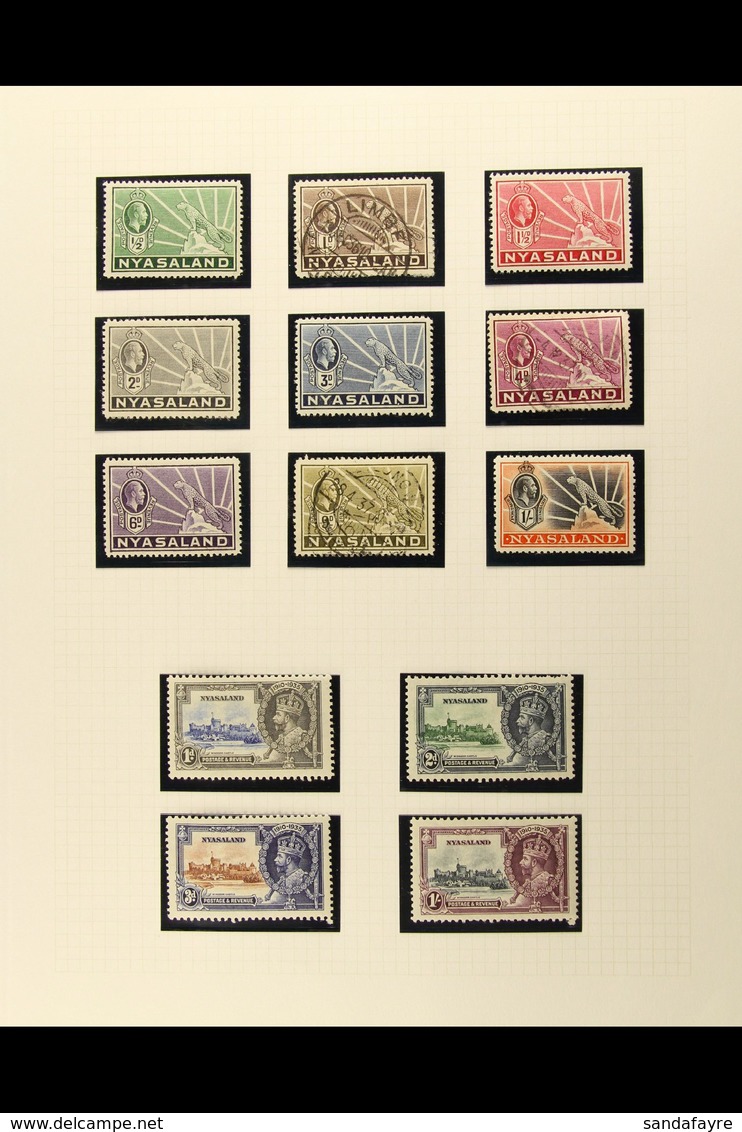 1934-1965 ATTRACTIVE ORIGINAL COLLECTION On Album Pages, Mint And Used (mostly Mint), Generally Very Fine Condition. Not - Nyasaland (1907-1953)