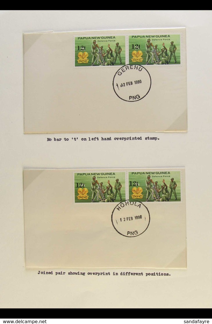 1957-2000's  SURCHARGES SPECIALISED COLLECTION Rarely Offered Material Written Up On Pages In A Box File, A Very Extensi - Papua Nuova Guinea