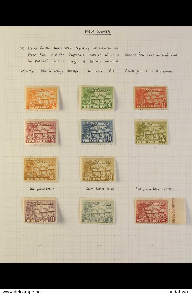 1925-1939 ATTRACTIVE COLLECTION An All Different Mint And Used Collection On Album Pages, Mint Unless Otherwise Stated,  - Papua-Neuguinea