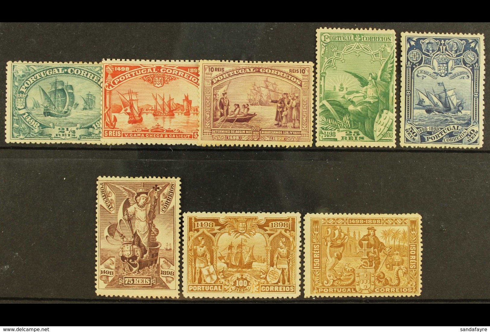 1898 Vasco Da Gama Complete Set, SG 378/85, Mi. 138/45, 100r No Gum, Otherwise Fine Mint, SG Cat £250 (8). For More Imag - Other & Unclassified