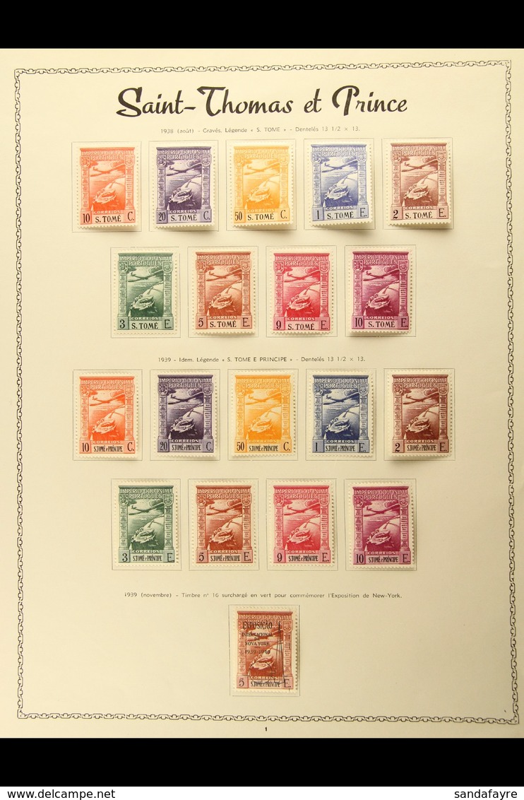 ST TOME ET PRINCIPE 1938-39 FINE MINT AIR POST STAMPS With 1938 Inscribed "S. TOME" Complete Set, 1938 Inscribed "S.TOME - Other & Unclassified