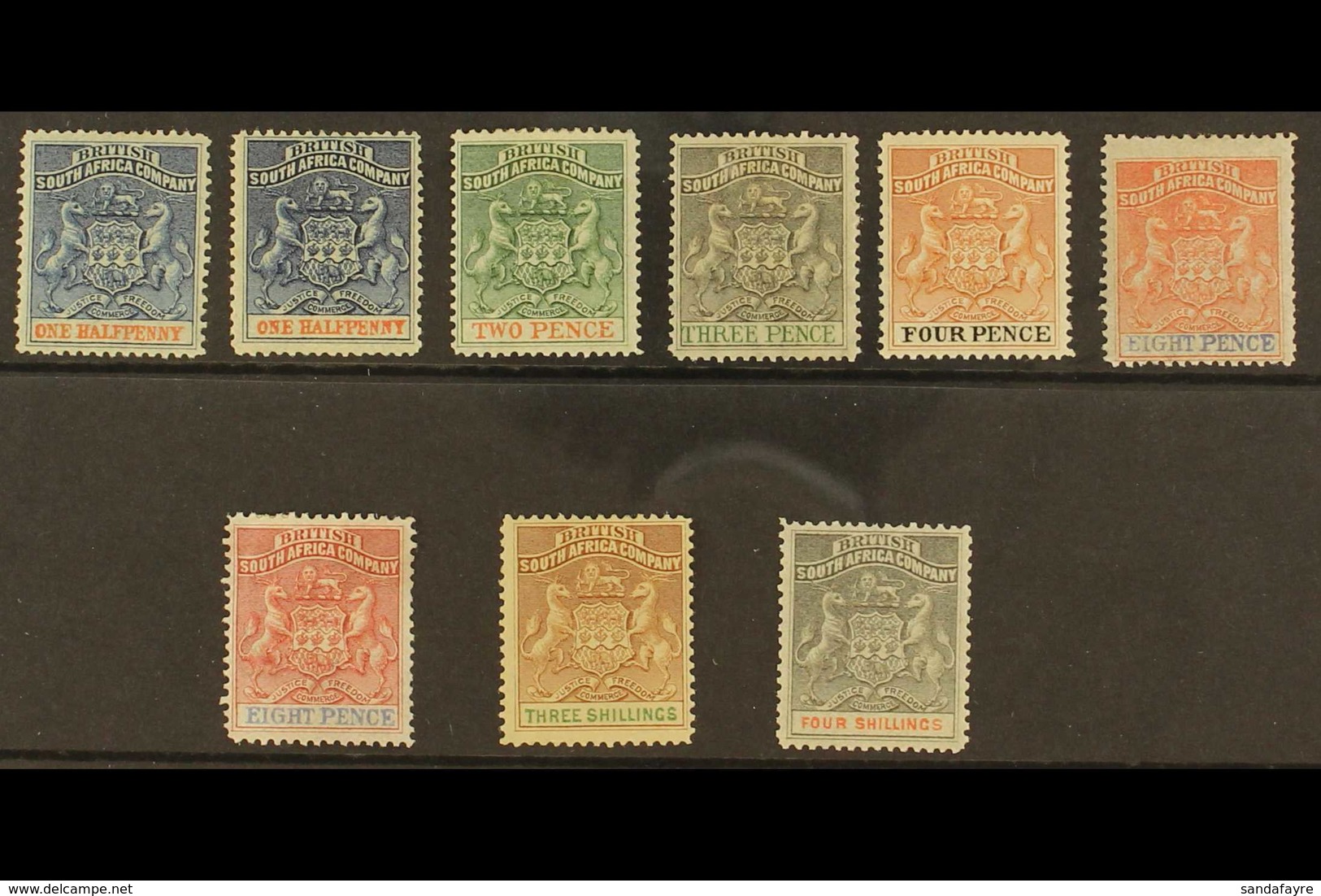 1892 Arms Set Complete, Including All SG Listed Shades, SG 18/26, Very Fine Mint. (9 Stamps) For More Images, Please Vis - Altri & Non Classificati