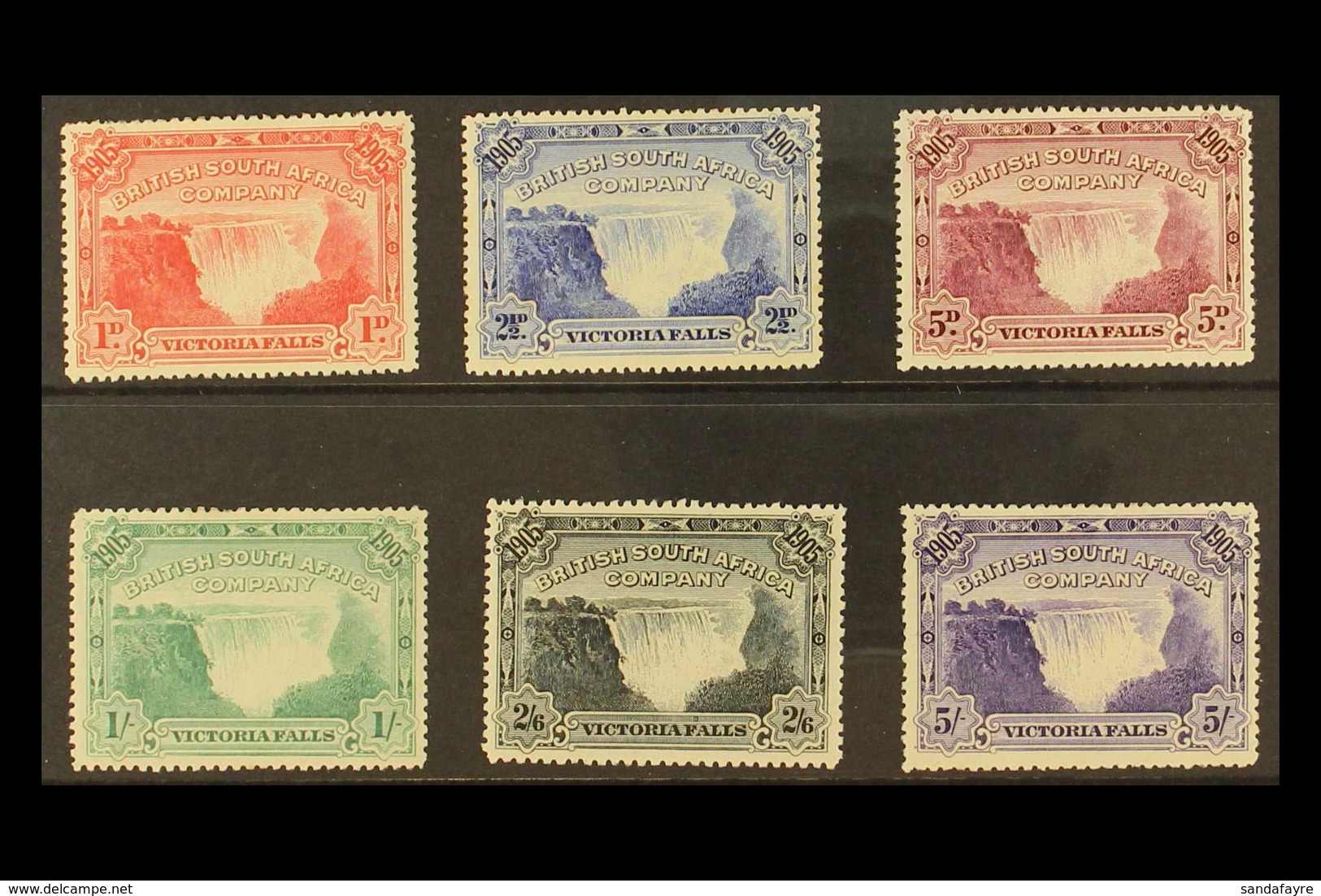 1905 Victoria Falls Set Complete, SG 94/9, Very Fine And Fresh Mint. (6 Stamps) For More Images, Please Visit Http://www - Sonstige & Ohne Zuordnung