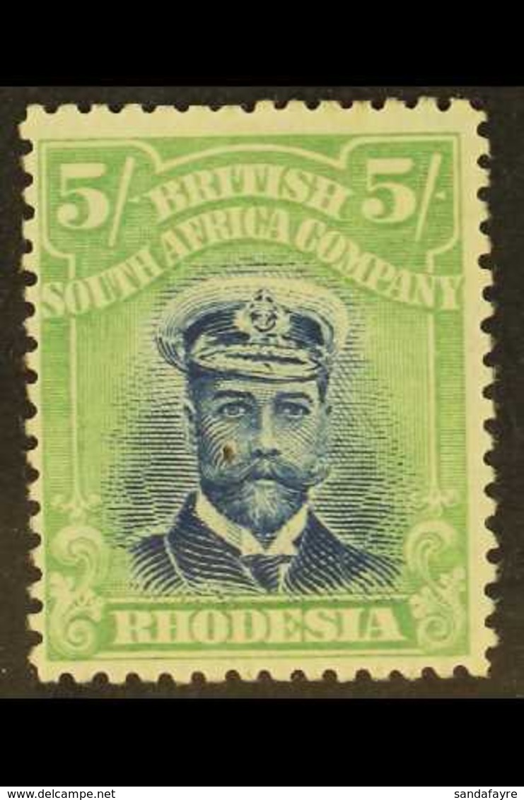 1913 5s Blue And Yellow Green, HEAD Die II, Perf 14, SG 238, Very Fine Mint. For More Images, Please Visit Http://www.sa - Other & Unclassified