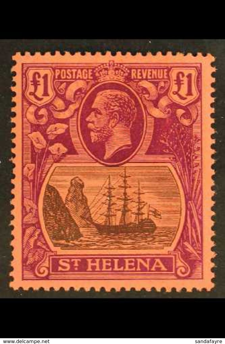 1922-37 £1 Grey And Purple, SG 96, Very Fine Mint. For More Images, Please Visit Http://www.sandafayre.com/itemdetails.a - Saint Helena Island