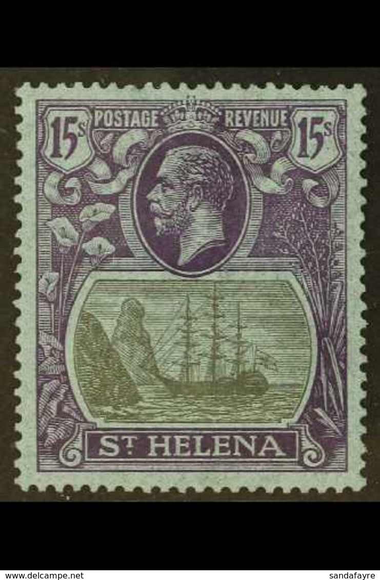 1922-37 15s Grey And Purple/blue, SG 113, Very Fine Mint. For More Images, Please Visit Http://www.sandafayre.com/itemde - Isola Di Sant'Elena