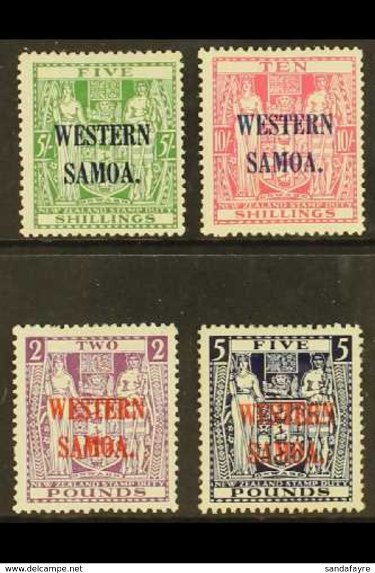 1935 - 1942 Postal Fiscal Set Complete, On Wiggins Teape Paper, SG 194a/d, Fine And Fresh Mint. Rare Set. (4 Stamps) For - Samoa (Staat)