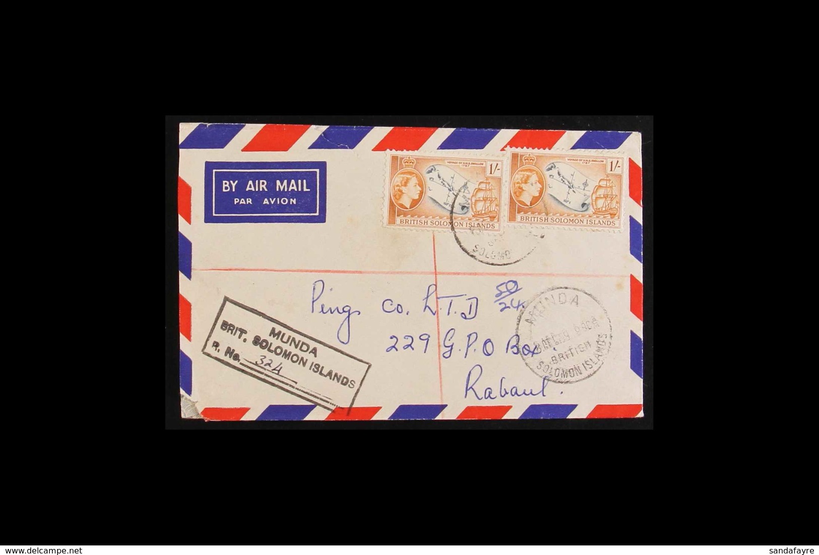 1940's-1960's COVERS. An Interesting Group Of Covers, Includes 1954 Cover With Manuscript Cancels, Covers With Various S - British Solomon Islands (...-1978)