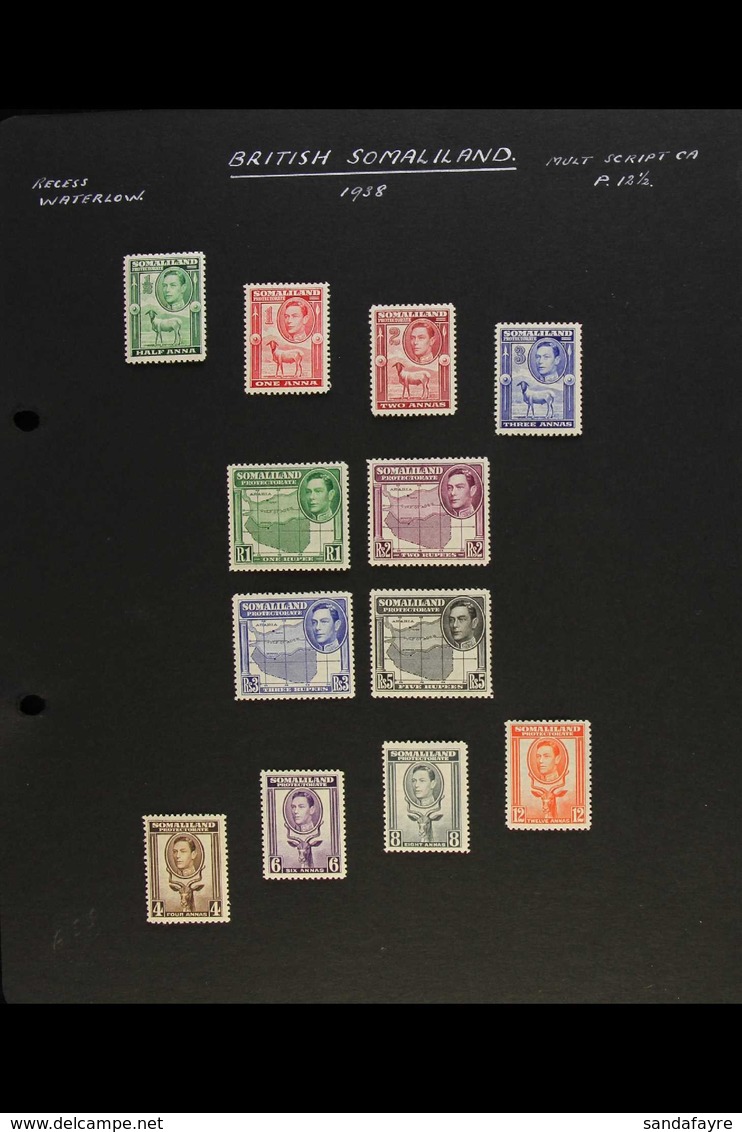 1938-1951 SUPERB MINT COLLECTION On Leaves, All Different, Inc 1938 Set, 1942 Set, 1951 Surcharges & 1953-58 Set (ex 1.3 - Somalia (1960-...)