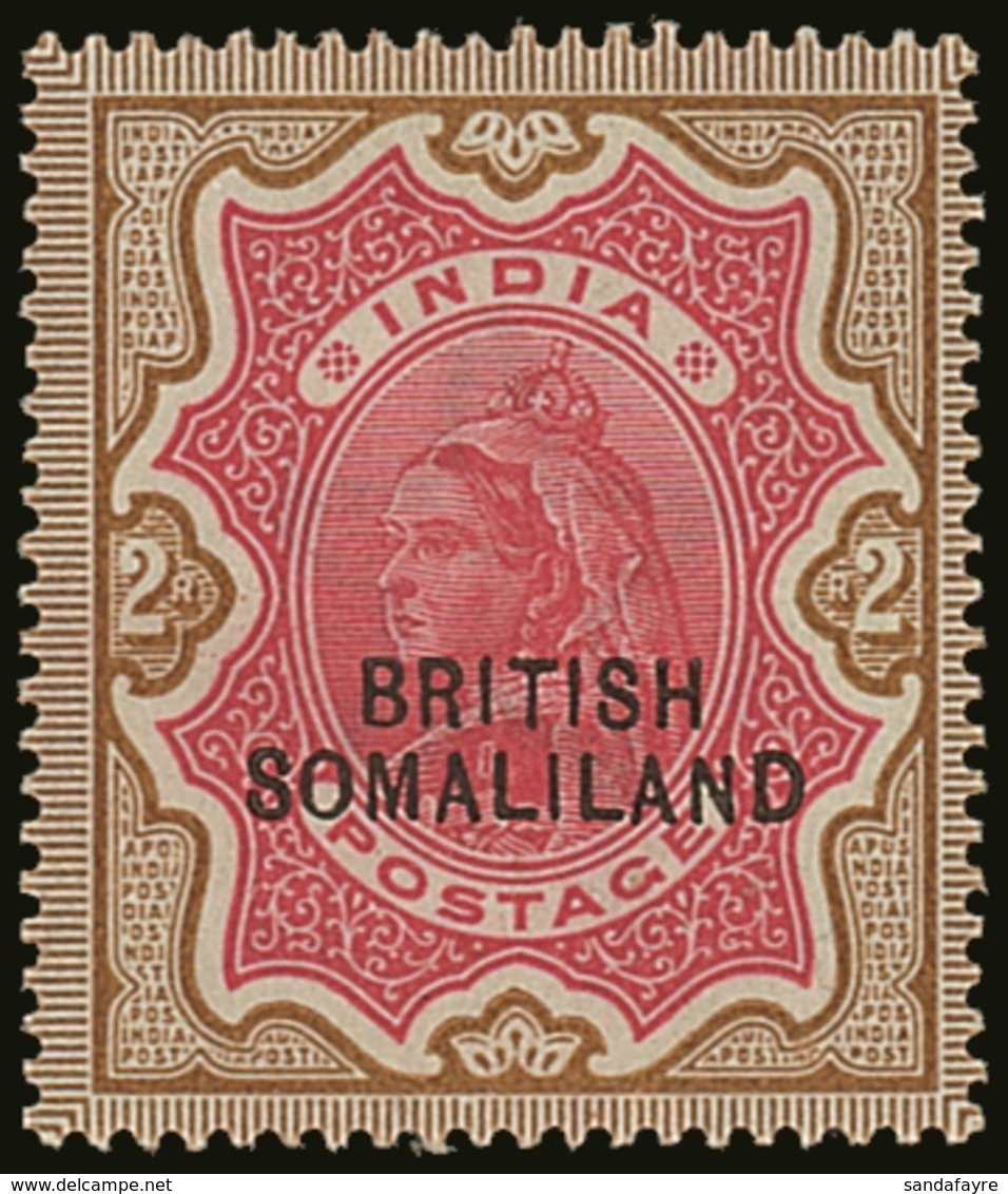 1903 2r Carmine And Yellow- Brown With Opt At Bottom, SG 22, Lightly Hinged Mint. For More Images, Please Visit Http://w - Somaliland (Protectorate ...-1959)