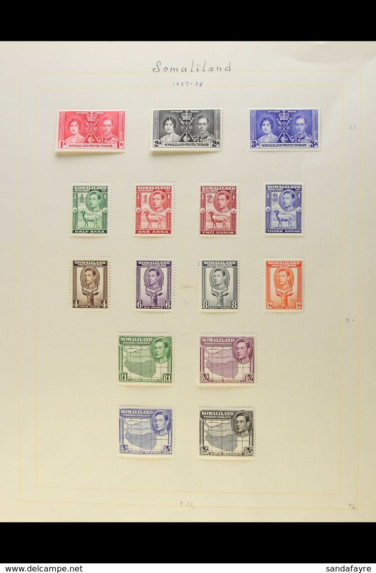 1937-52 KGVI COMPLETE MINT COLLECTION Issues From 1937 Coronation To The New Currency Set, SG 90/135, Fine Mint (47 Stam - Somaliland (Herrschaft ...-1959)