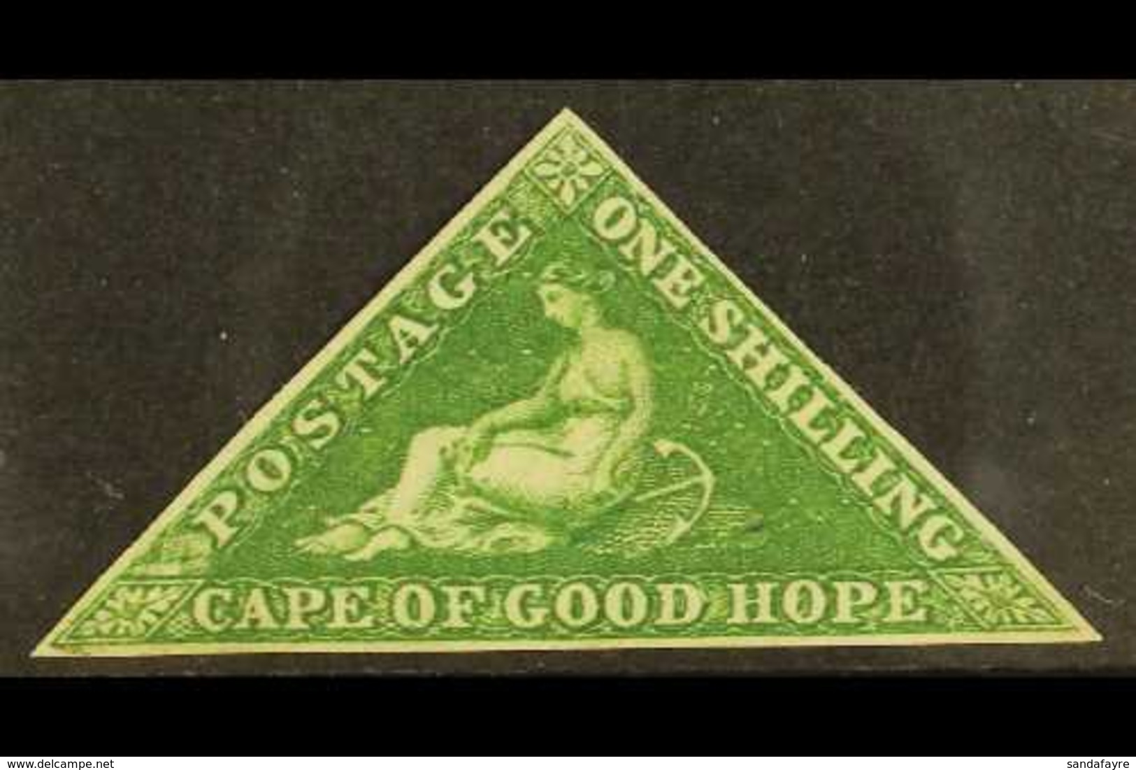 CAPE OF GOOD HOPE 1855 - 63 1s Bright Yellow Green, SG 8, Superb Mint No Gum. Lovely Bright Stamp With Good Clear Margin - Unclassified