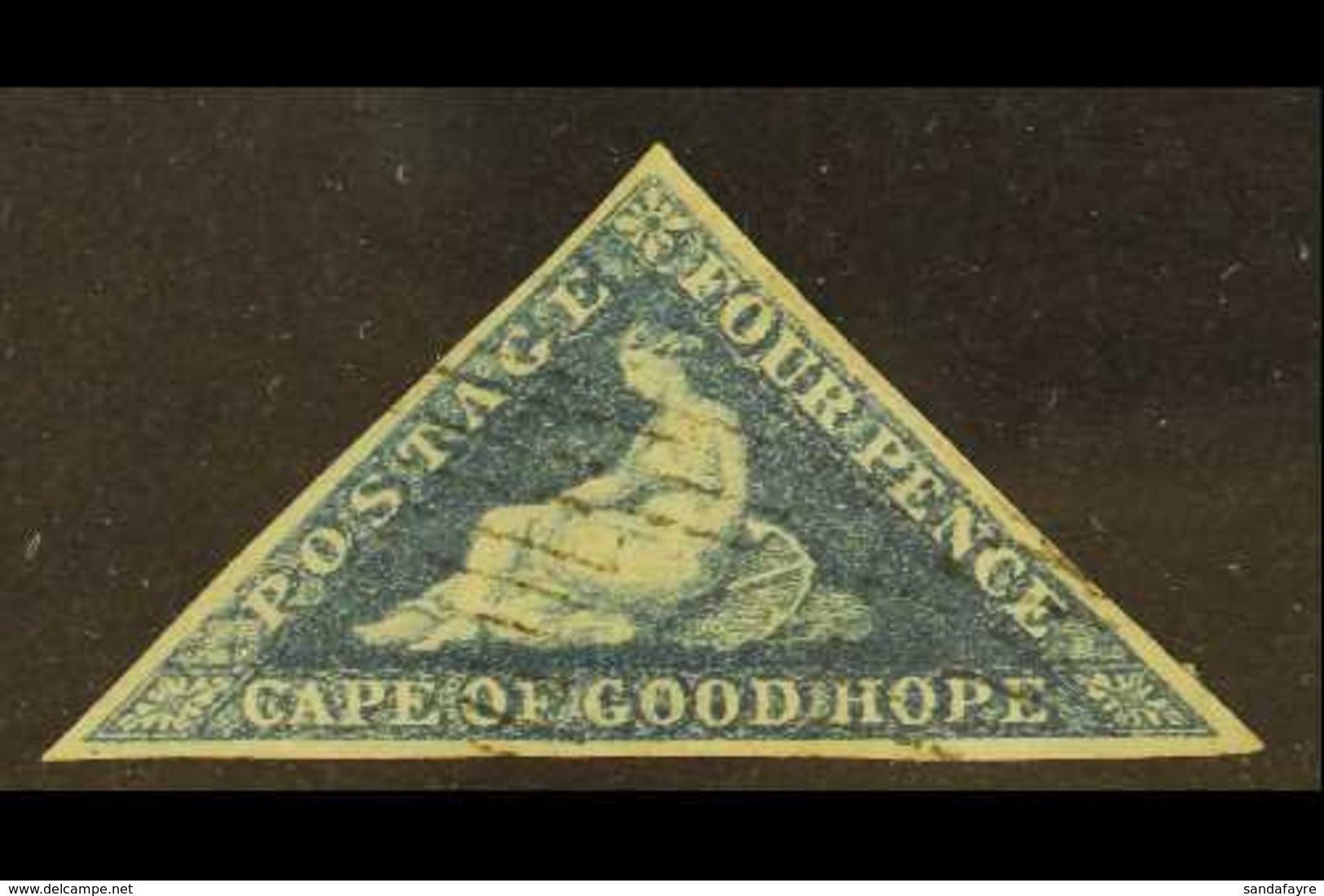 CAPE OF GOOD HOPE 1863-64 4d Blue, SG 19a, Used With 3 Clear Margins (1 Stamp) For More Images, Please Visit Http://www. - Unclassified